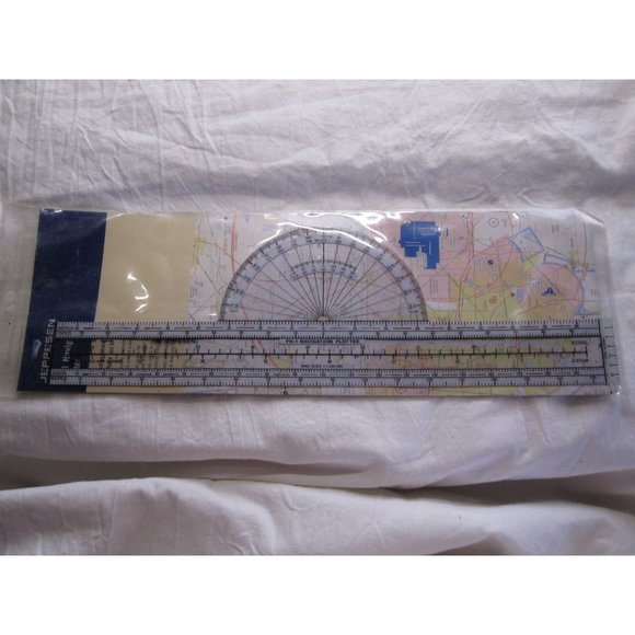 Jeppesen Pn-1 Navigation Plotter Pilot with sleeve and instructions Private/Comm - Picture 3 of 5